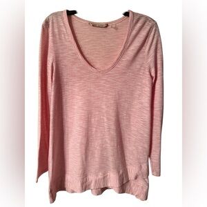 Pink/red  Striped Women's Top soft Surroundings size small Great for valentines